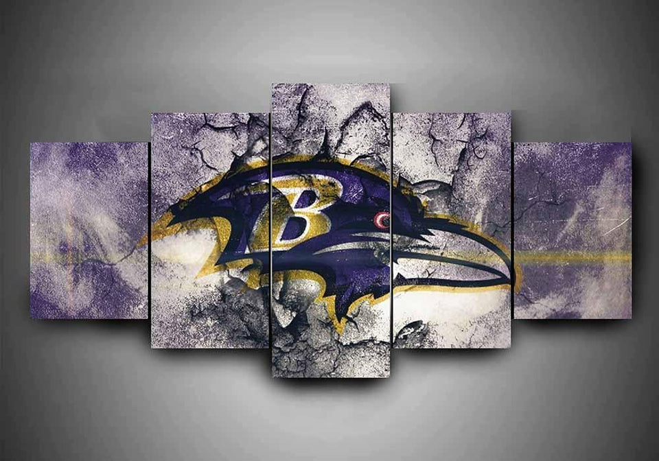 Baltimore Ravens - Team #1 - 5-Piece Canvas Wall Art
