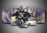 Baltimore Ravens - Team #1 - 5-Piece Canvas Wall Art