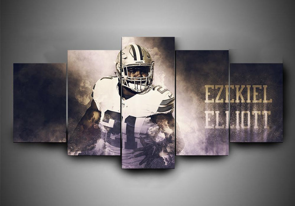 Dallas Cowboys - Ezekiel Elliott - 5-Piece Canvas Wall Art