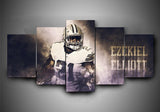 Dallas Cowboys - Ezekiel Elliott - 5-Piece Canvas Wall Art